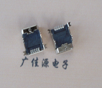 广元 MINI USB 5PF 90°SMT前插后贴电源接口