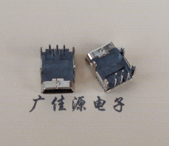广元Mini usb 5p接口,迷你B型母座,四脚DIP插板,连接器