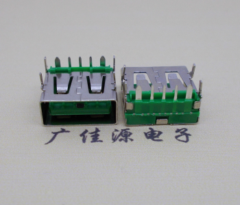广元5A大电流 快充接口 USB5p绿胶芯 常规母座