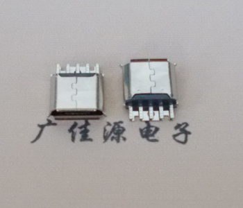 广元Micro USB母座 防水接口焊线夹板式悬空翻边