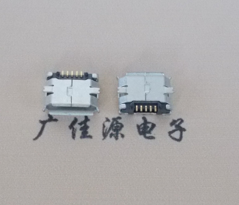 广元MICRO USB 5Pin母座 贴板封装接口 卷边镀雾锡