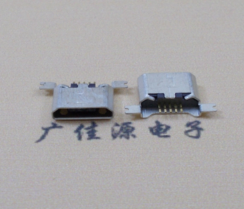 广元MK USB B Type 沉板0.9母座后两脚SMT口不卷边