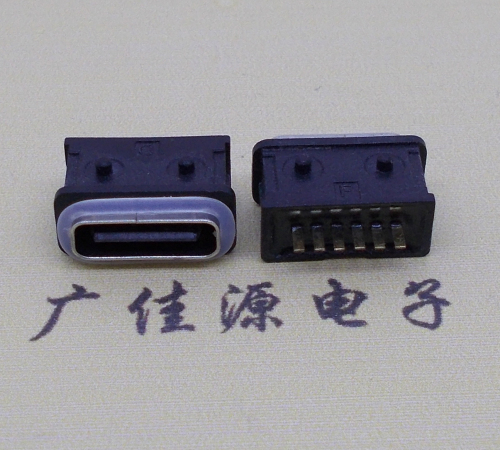 广元防水type-c6p母座立式直插带定位住连接器