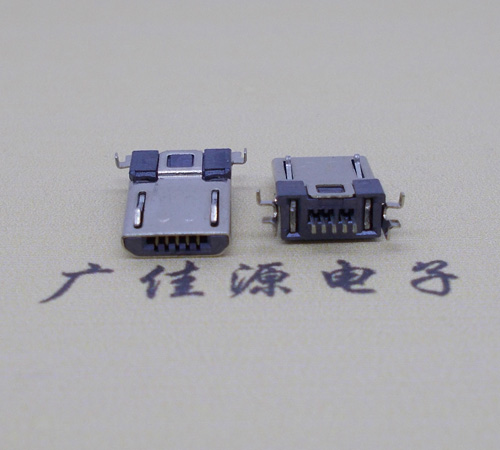 广元Micro usb焊板式公头贴片SMT款无弹超薄